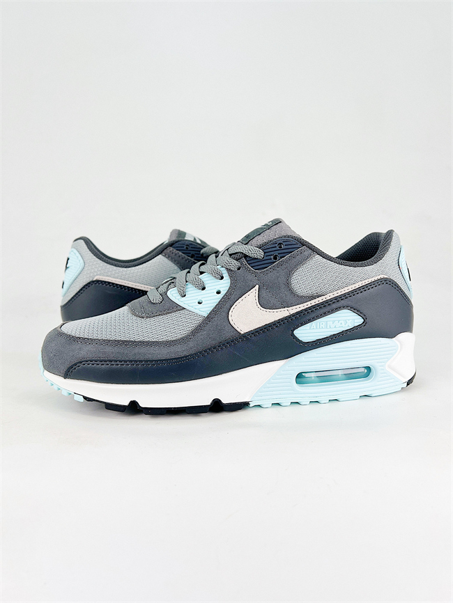 Men's Running weapon Air Max 90 Grey/Black/Blue Shoes 0137